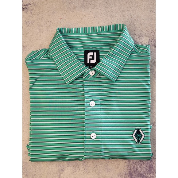 Foot Joy FJ polo green short sleeves shirt sz Large - Picture 9 of 9